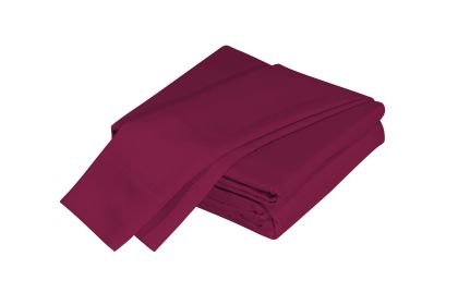 Luxuriously Soft 100% Viscose Derived from Bamboo 5-Piece Sheet Set , Oeko-TEX Certified, Split King - Merlot