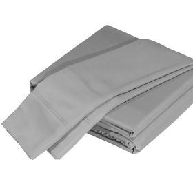 Luxuriously Soft 100% Viscose Derived from Bamboo 4-Piece sheet Set , Oeko-TEX Certified, Full - Silver Gray