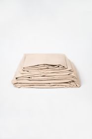 Omne Sleep 4-Piece Khaki Bamboo Flex Head Queen Hypoallergenic Sheet Set