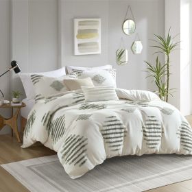 3 Piece Cotton Blend Chenille Duvet Cover Set