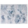 Lexi 5 x 7 Modern Area Rug, Abstract Art Design, Soft Fabric, Blue, Gray