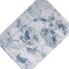 Lexi 5 x 7 Modern Area Rug, Abstract Art Design, Soft Fabric, Blue, Gray