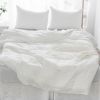 4 Pcs Bedding Sets Queen, Premium Linen Bedding Sheets & Pillowcases, Queen Bedding Sets, Soft White Bedding Sheet & Pillowcase Sets