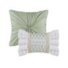 5 Piece Seersucker Comforter Set with Throw Pillows